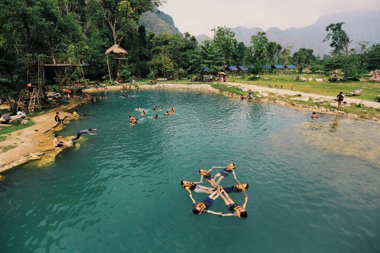 Sd View Hotel Vang Vieng Exteriér fotografie